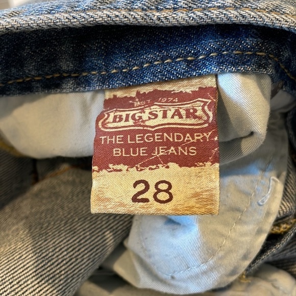 Big Star Joey Distressed Cropped Denim Jeans Size 28 - Picture 9 of 11